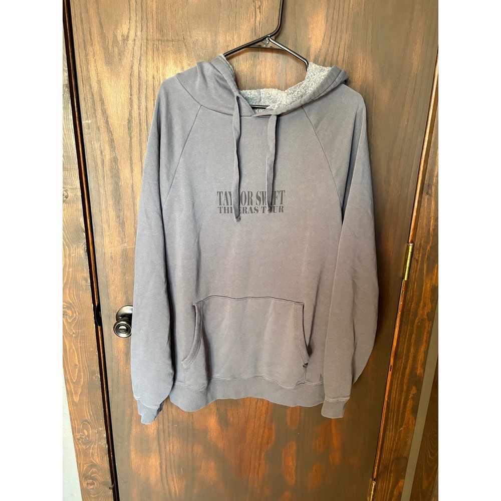 Taylor Swift The Eras Tour 2023 2024 International Tour Hoodie Blue Grey Medium